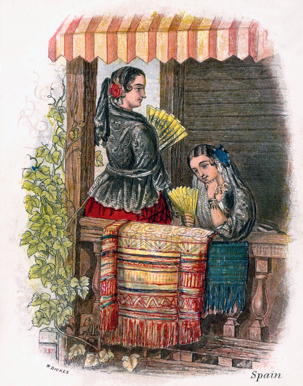 Spaans meisje, 1809 door W. Dickes
