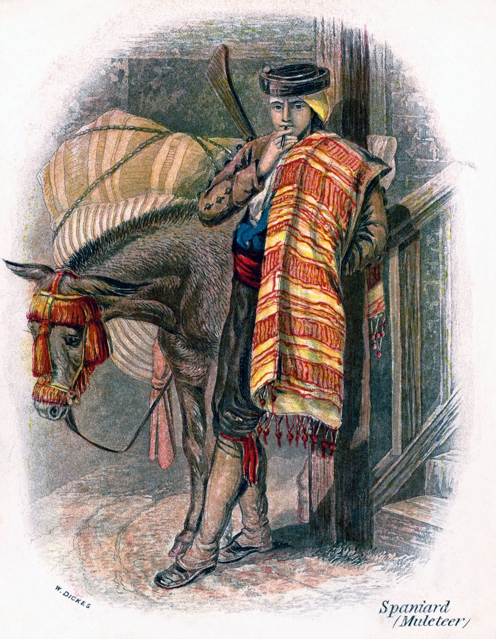 Spaanse muilezelaar, 1809 door W. Dickes