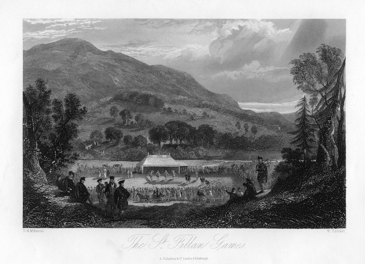 De St Fillan Spelen, Schotland, 19e eeuw door W. Forrest