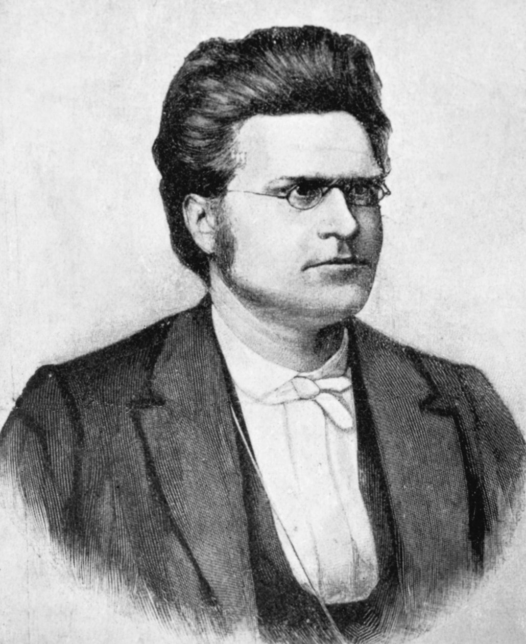Portret van Bjornstjerne Martinius Bjornson (1832-1910), Noorse schrijver, dichter en toneelschrijver, houtsnede naar foto door Budtz Mueller en co door John Ward Dunsmore