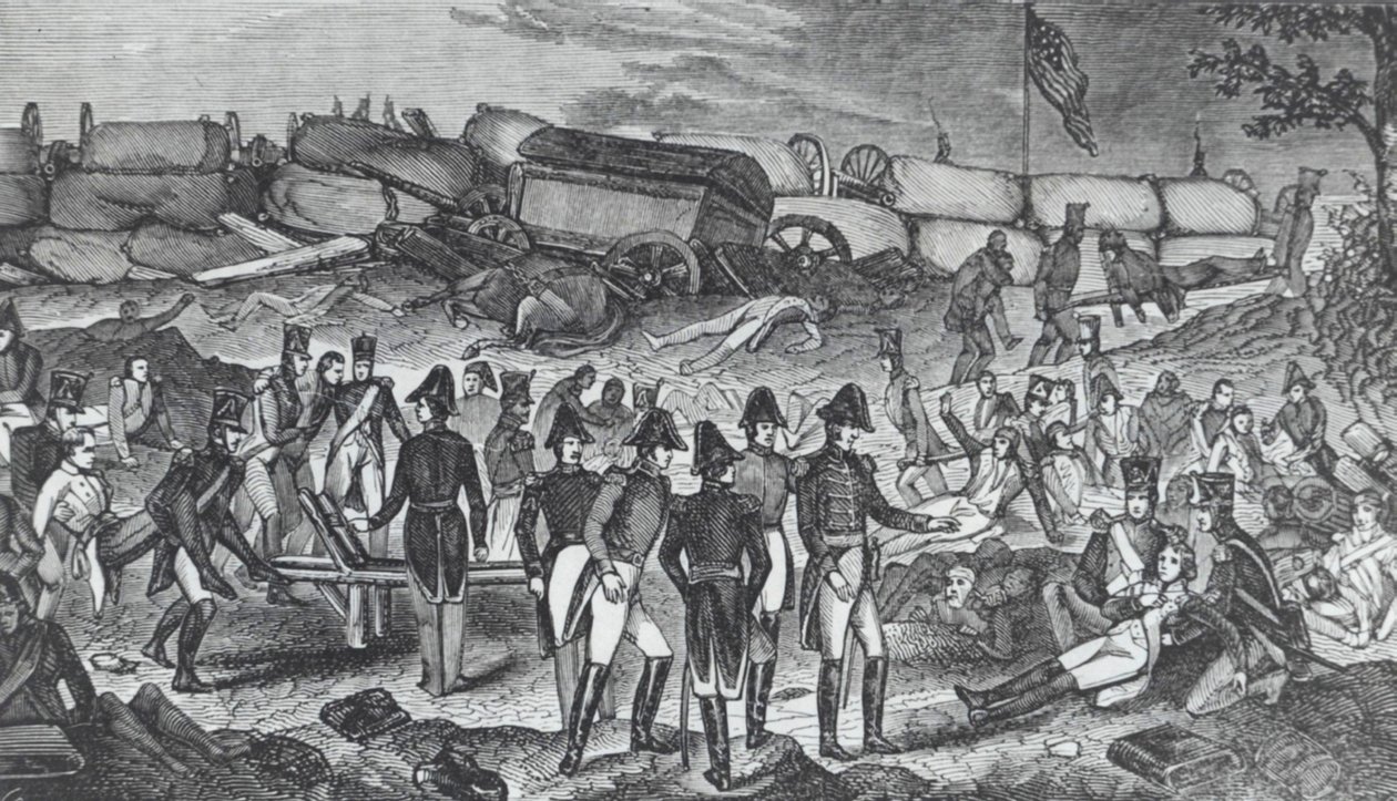 Gewonde soldaten na de Slag bij New Orleans door John Ward Dunsmore