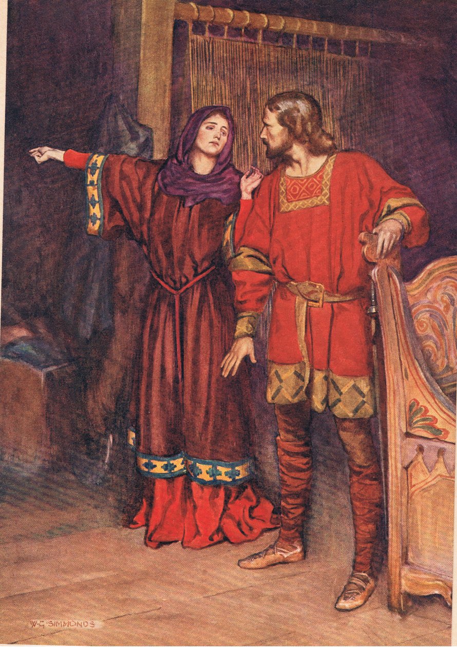 Gertrude onthult dat Hamlet Polonius heeft vermoord, uit 