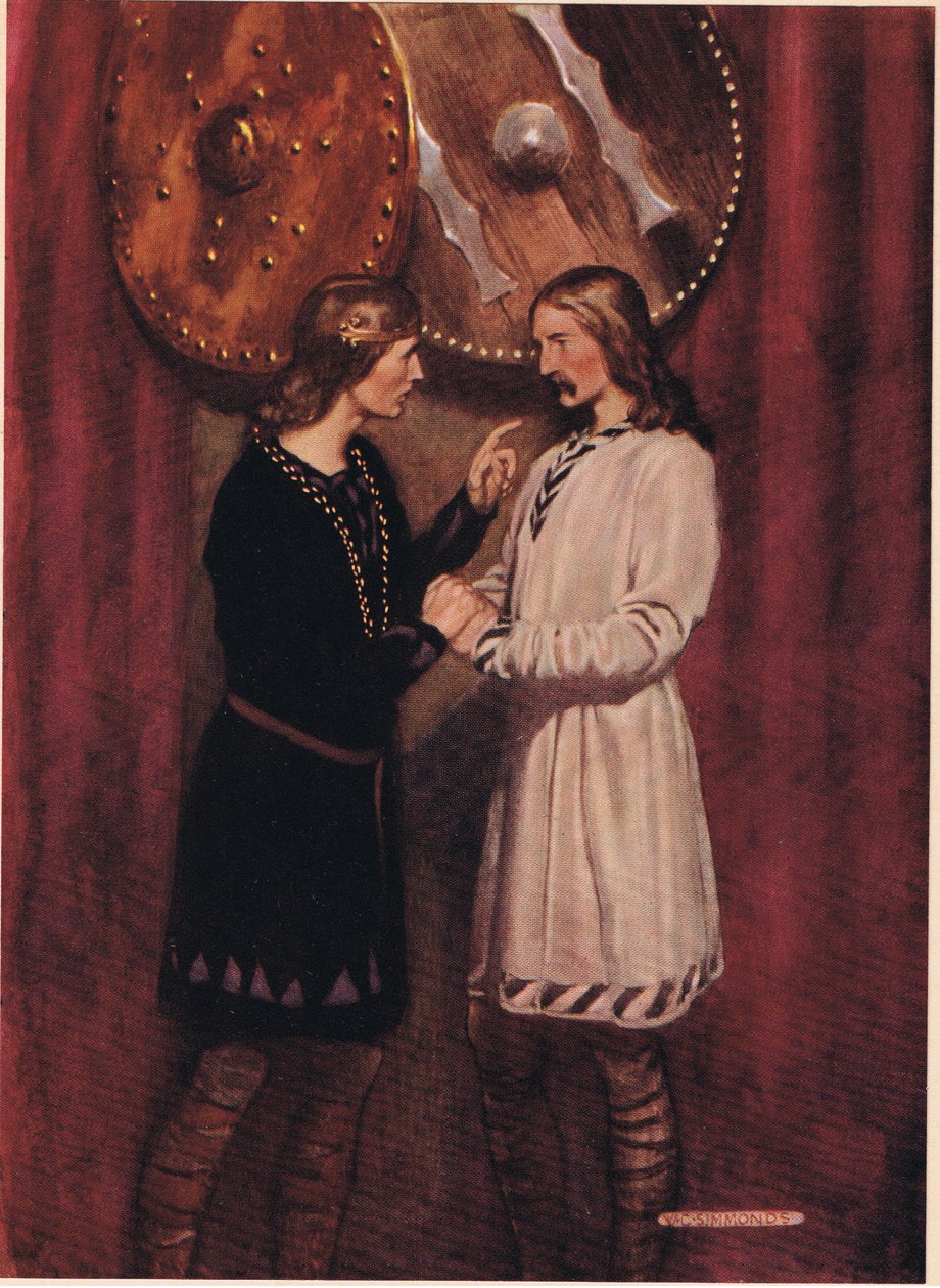 Hamlet spreekt met Horatio, uit 