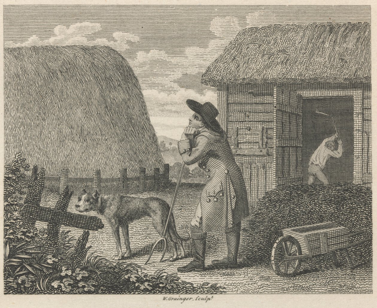 De gersthoop en de mesthoop door W. Grainger