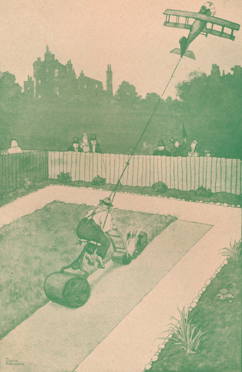 Een Hint aan de Vlieger Thuis met Verlof door William Heath Robinson