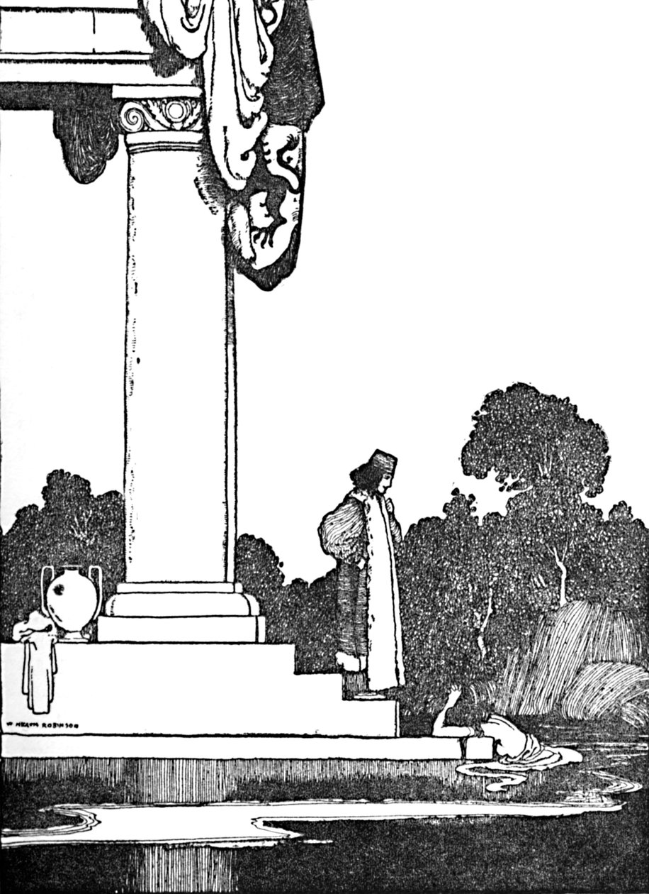 Toen de zon opkwam werd ze wakker, ca. 1930 door William Heath Robinson
