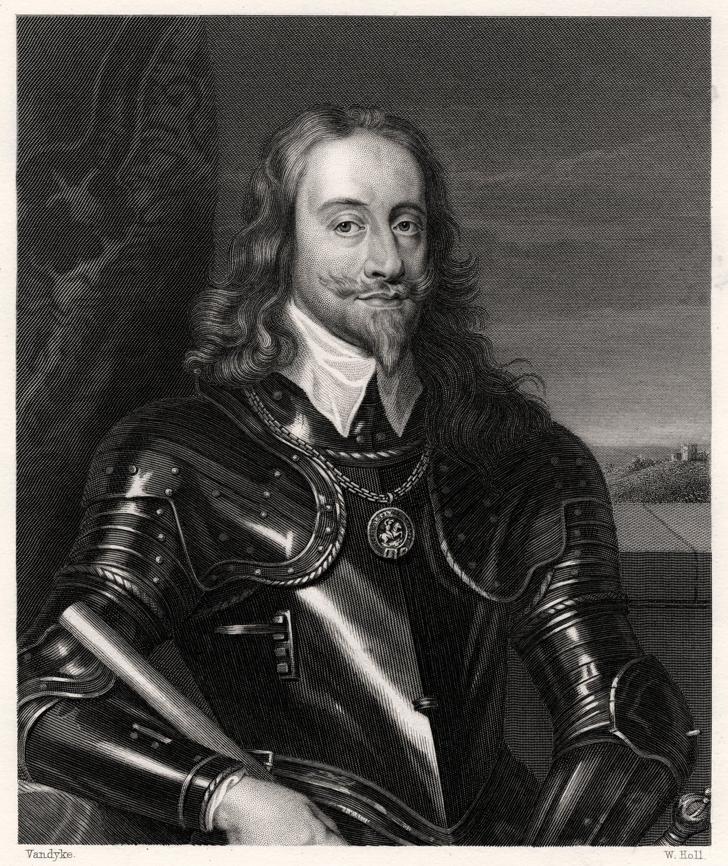 Karel I, Koning van Groot-Brittannië en Ierland, 19e eeuw door W. Holl