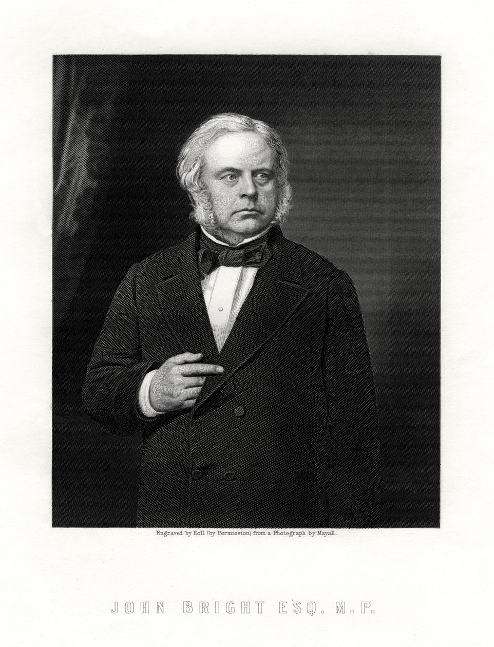 John Bright, Brits radicaal en liberaal staatsman, 19e eeuw door W. Holl