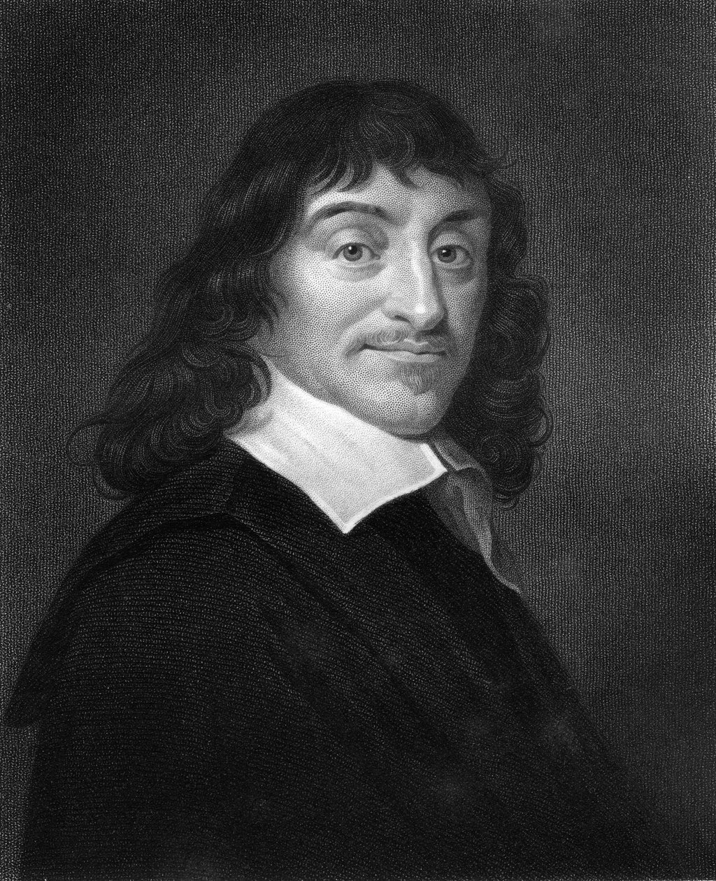 René Descartes, 17e-eeuwse Franse filosoof en wiskundige, 1836 door W. Holl