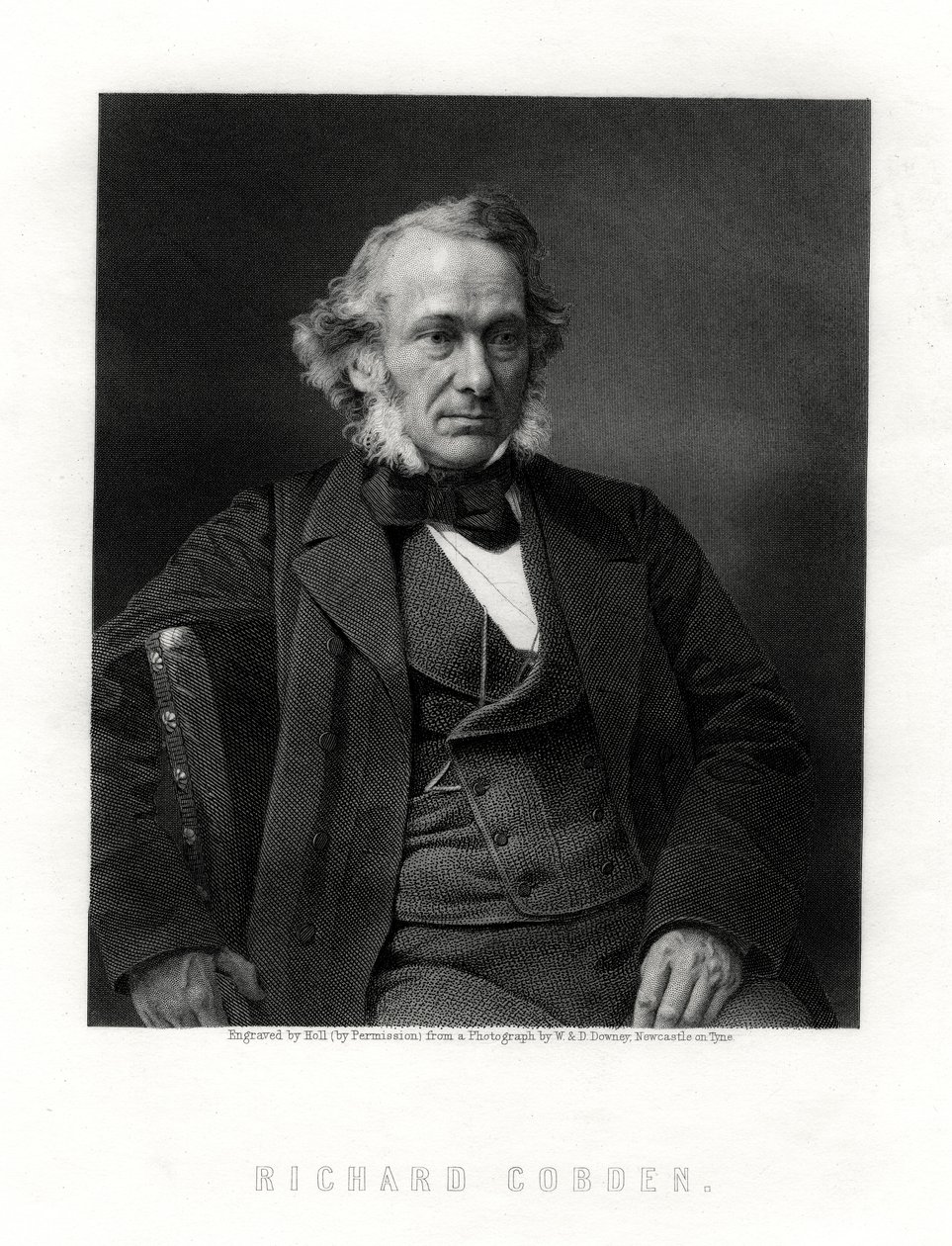 Richard Cobden, Britse fabrikant, Radicaal en Liberaal staatsman, 19e eeuw door W. Holl