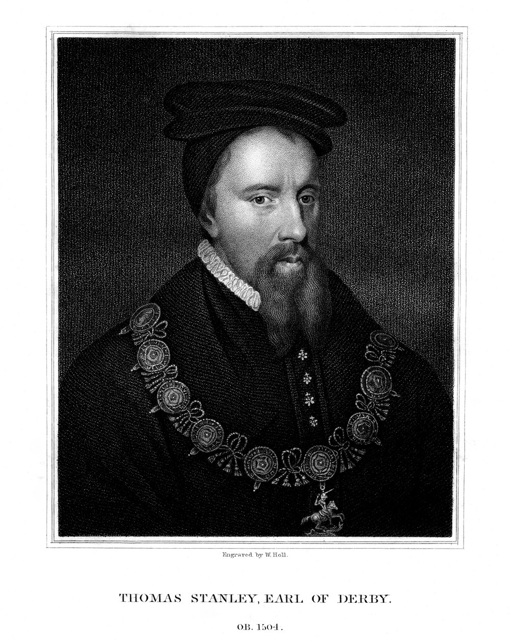 Thomas Stanley, 1e Graaf van Derby, Engelse edelman, 1827 door W. Holl