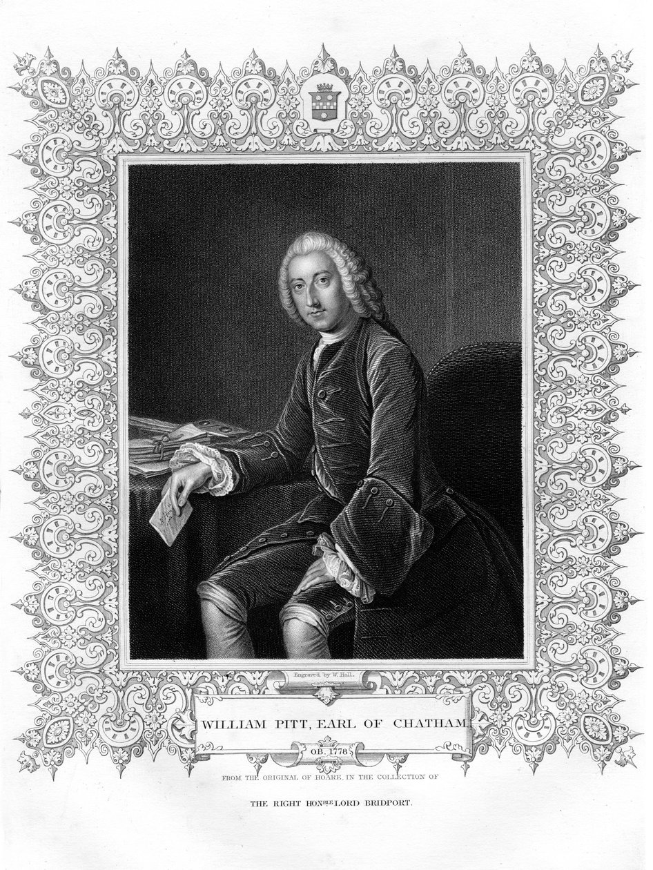 William Pitt, 1e Graaf van Chatham, Britse Whig staatsman, 19e eeuw door W. Holl