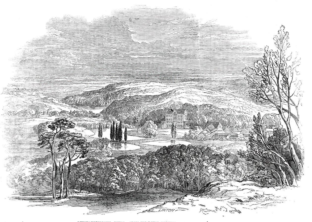 Reinhardtsbrunn, Gotha - uit de tekening van Zijne Koninklijke Hoogheid Prins Albert door W. J. Linton