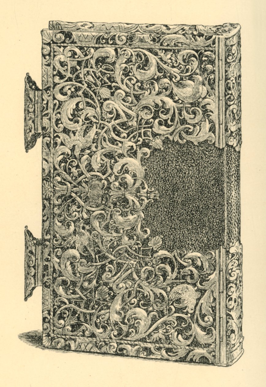 Zilveren vergulde boekomslag, 1881 door W Jones
