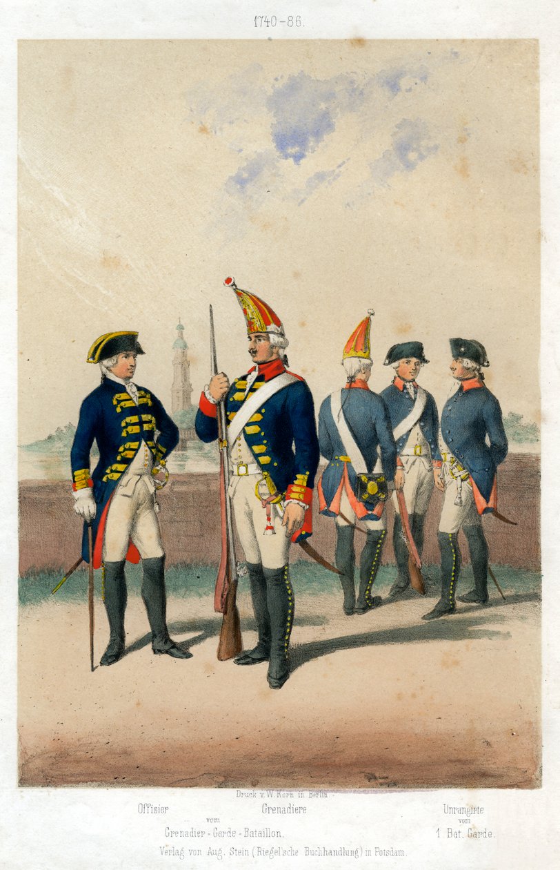 Duitse militaire uniformen, 1740-1786 door W Korn
