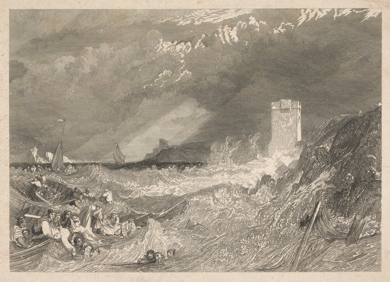 Ingang van de haven van Fowey, Cornwall door W. R. Smith