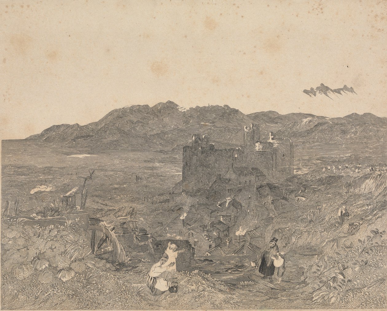 Harlech Kasteel, Noord-Wales door W. R. Smith