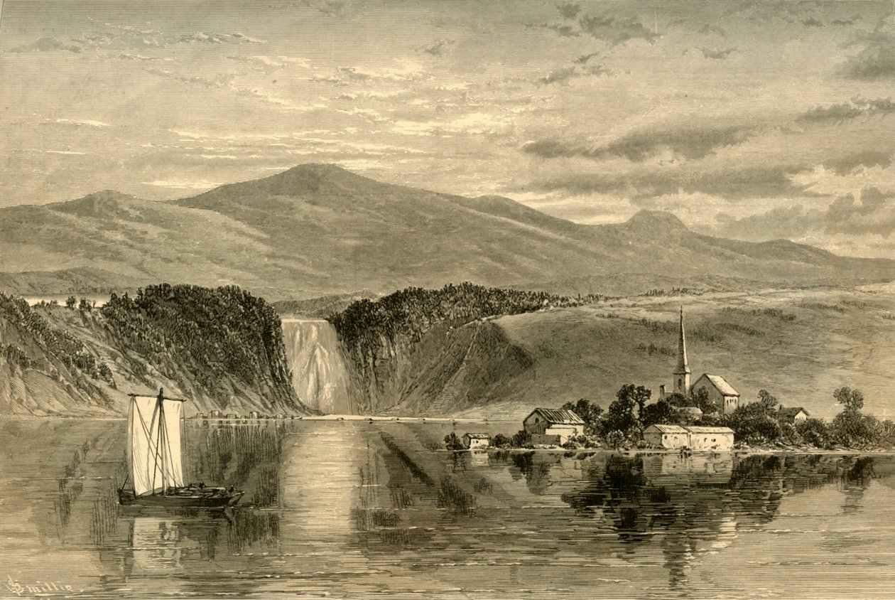 Watervallen van Montmorency, 1874 door W. Roberts