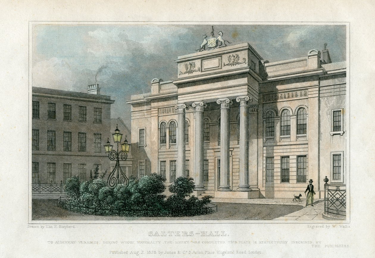 Salters Hall, Londen, 1828 door W. Wallis