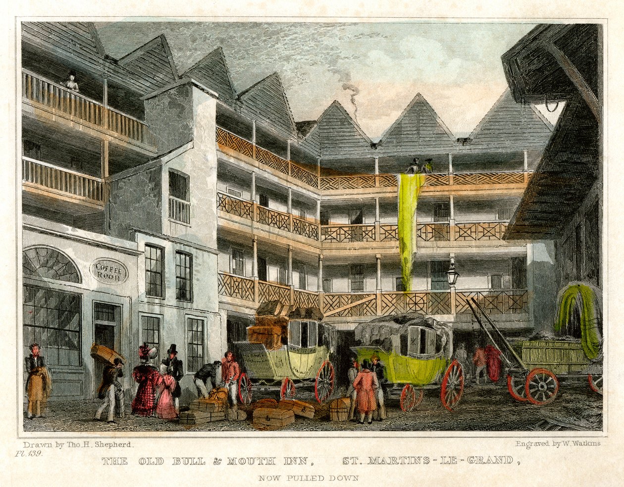 De oude Bull and Mouth Inn, St Martin
