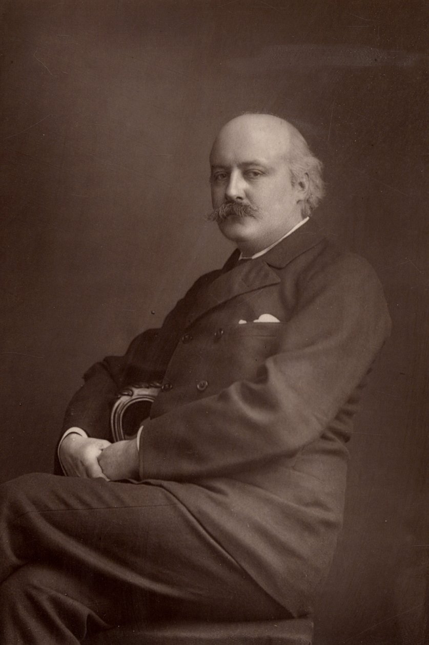 (Charles) Hubert (Hastings) Parry (1848-1918) (woodburytype) door W. and D. (after) Downey