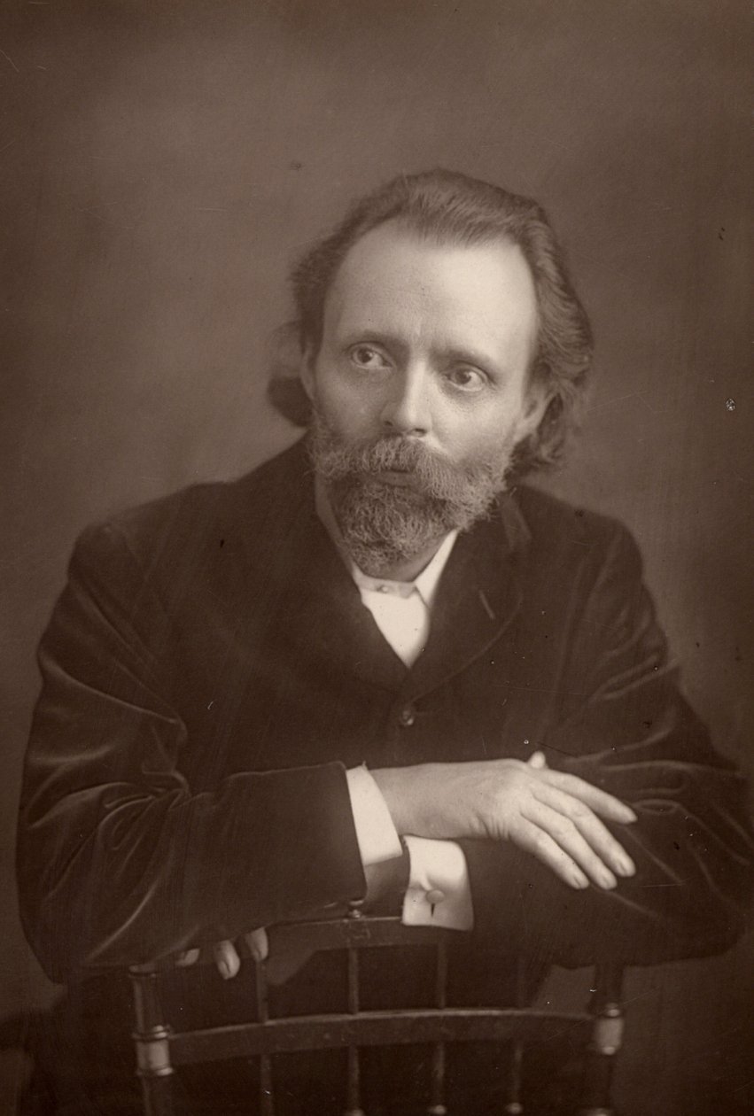 (Thomas Henry) Hall Caine (1853-1931) Engelse romanschrijver. Metgezel van Dante Gabriel Rossetti aan het einde van diens leven (1881-1882) door W. and D. (after) Downey