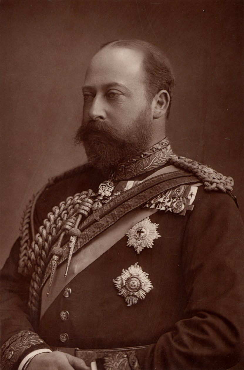 Edward VII (1841-1910) koning van het Verenigd Koninkrijk vanaf 1901, terwijl hij nog Prins van Wales was door W. and D. (after) Downey