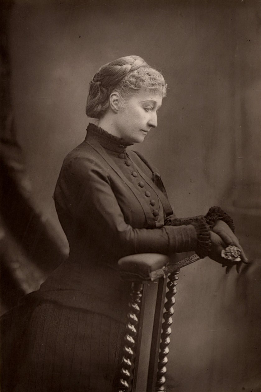 De keizerin Eugénie (1826-1920) weduwe van Napoleon III van Frankrijk door W. and D. (after) Downey