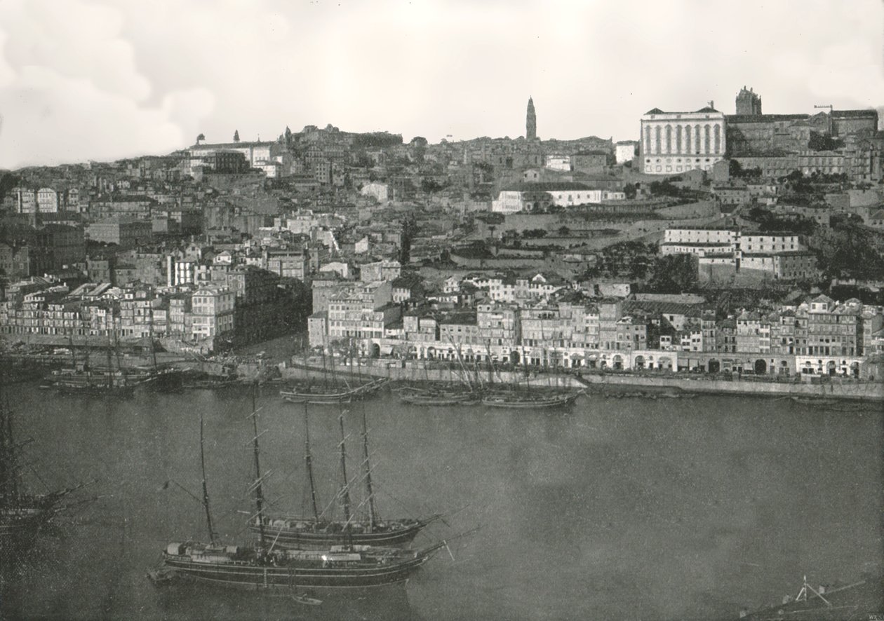 Panorama van de stad Porto, Portugal, 1895 door W and S Ltd