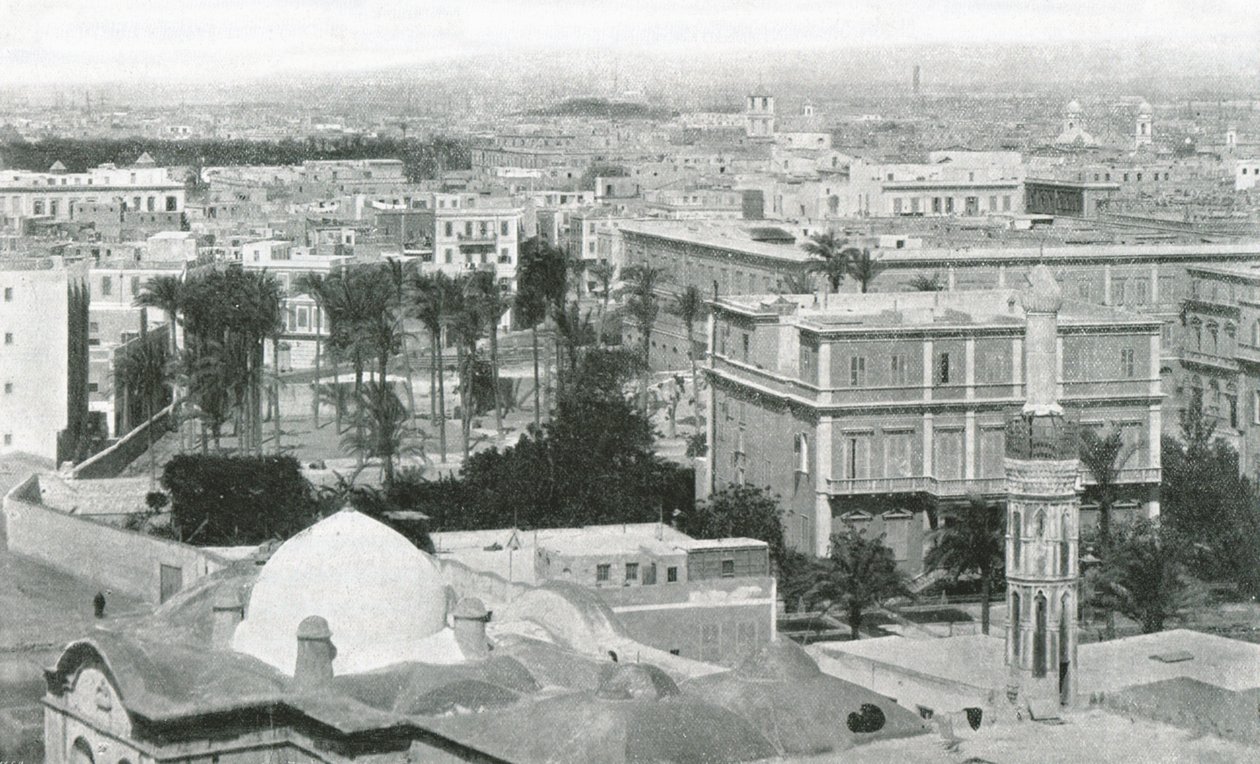 Uitzicht op de stad Alexandrië, Egypte, 1895 door W and S Ltd