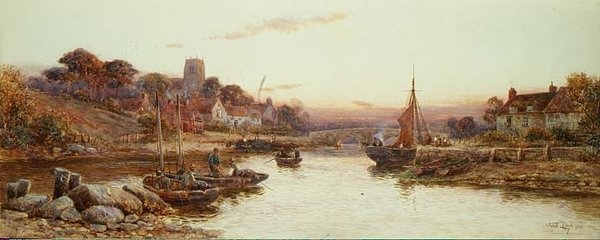 Wootton vanaf de rivier door Walker Stuart Lloyd