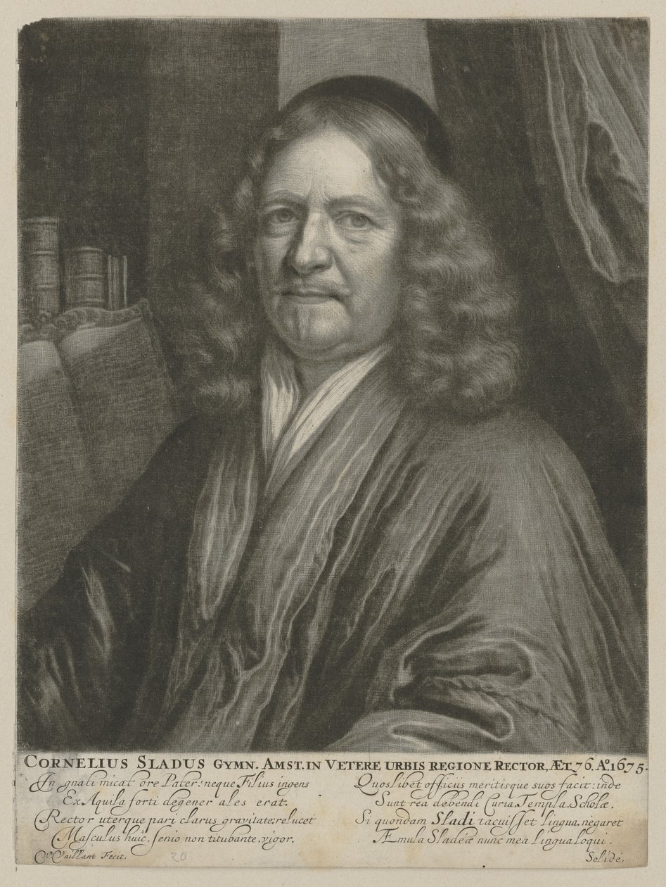 Portret van Cornelis Sladus door Wallerant Vaillant