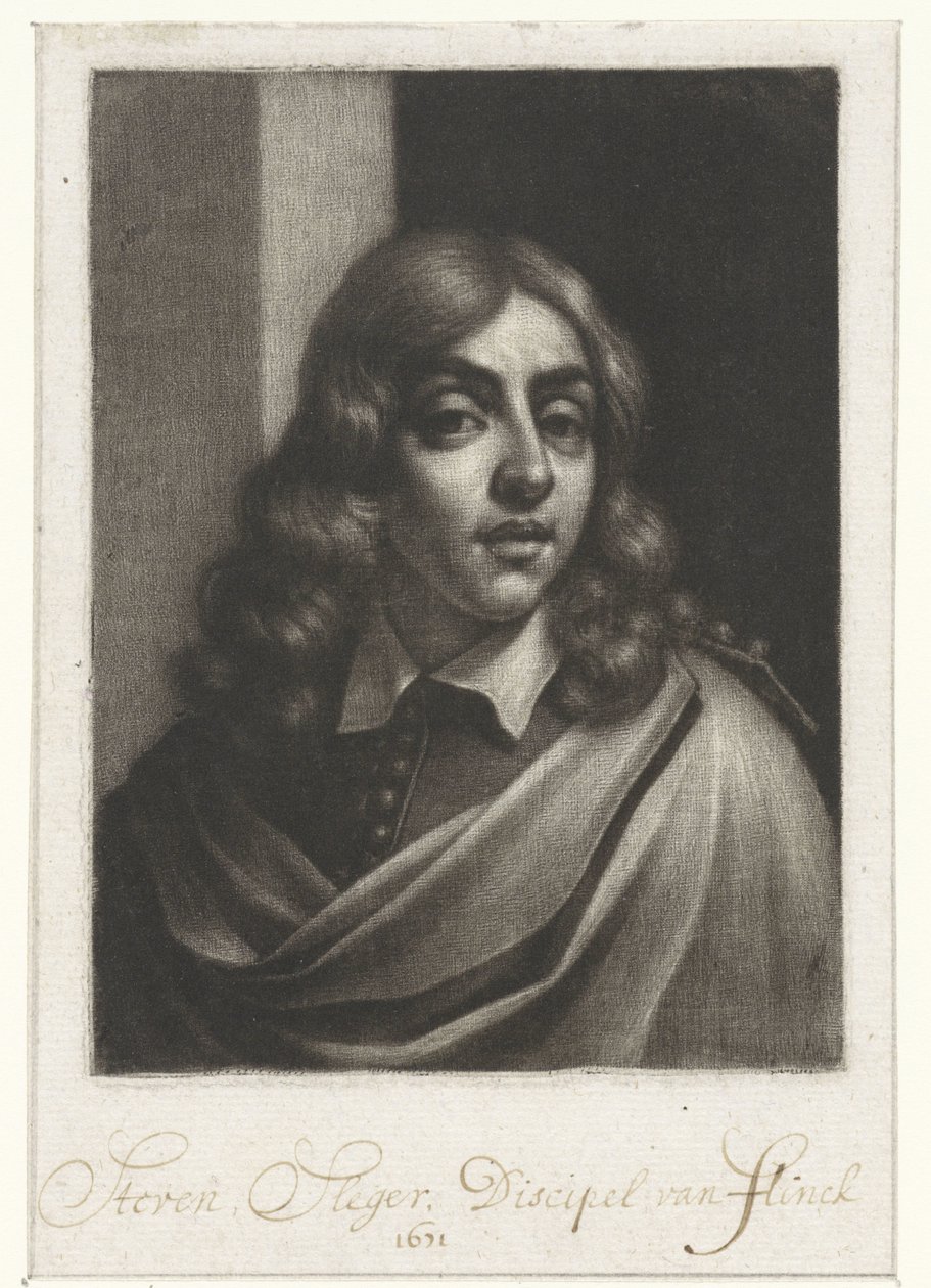 Portret van een jongeman, mogelijk Steven Sleger door Wallerant Vaillant