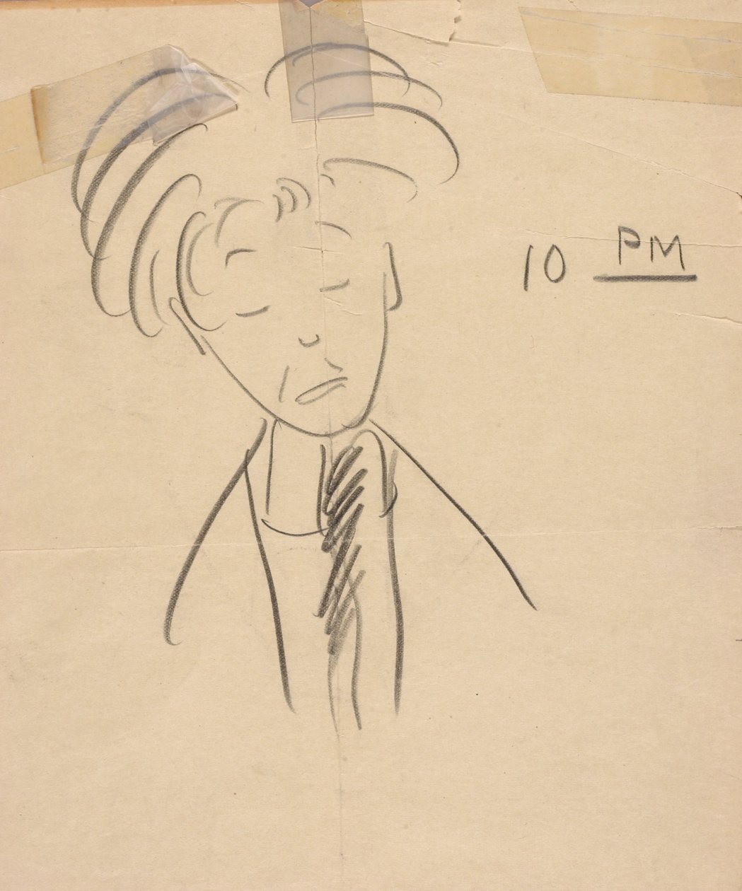 10 PM (Portret van La Salle Spier) door Walt Kuhn