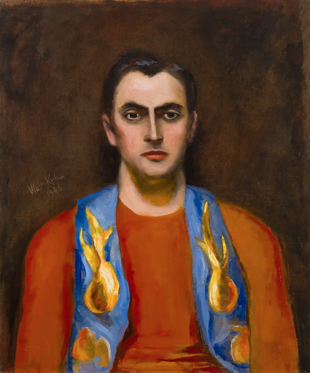 Gouden en blauwe bolero door Walt Kuhn