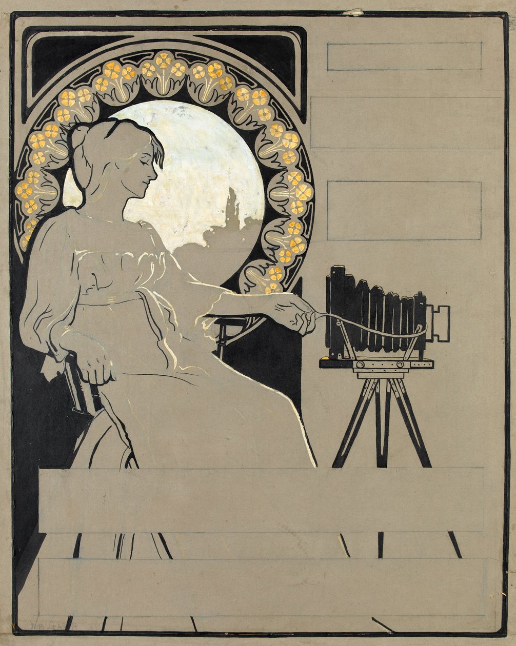 Ontwerp voor een camera-advertentie door Walter Bonner Gash