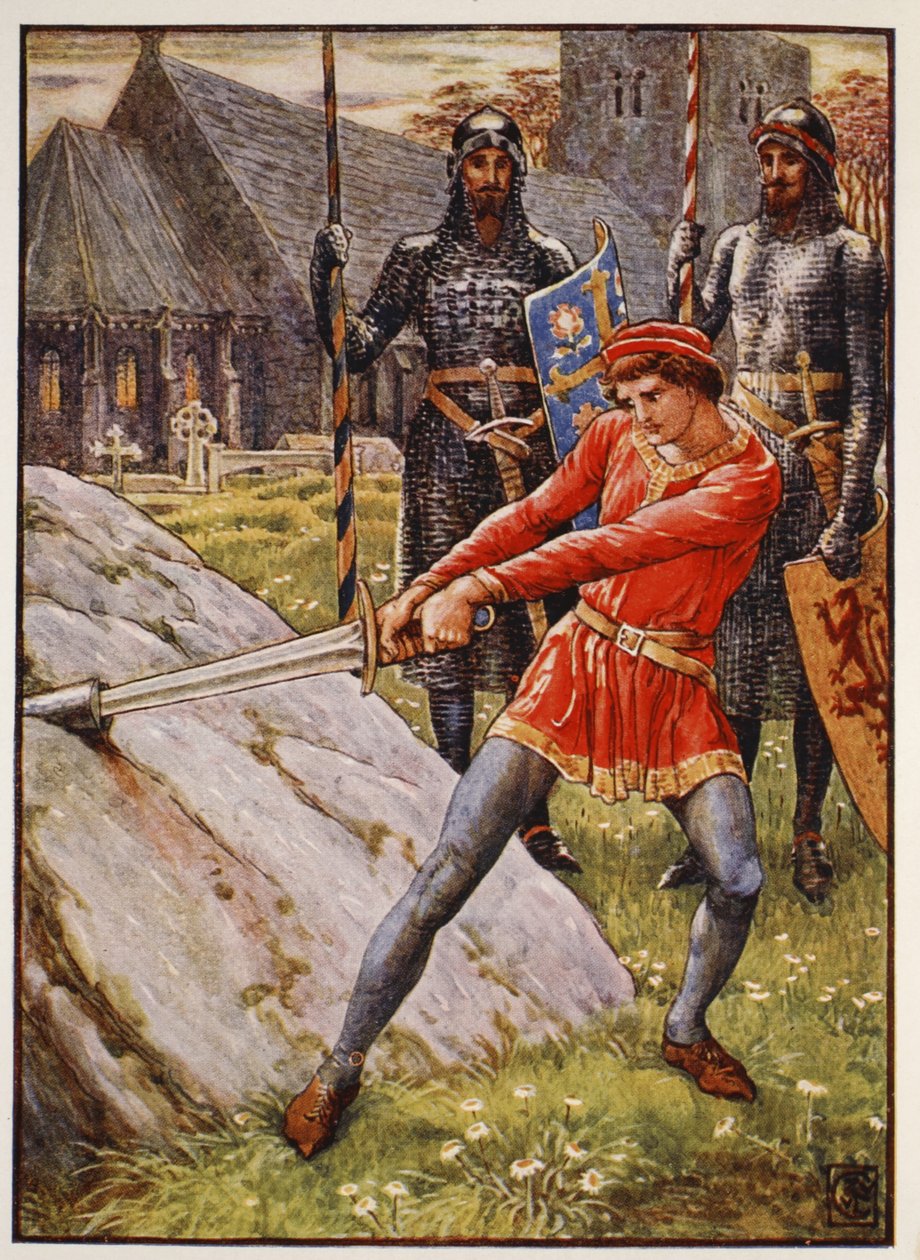 Arthur trekt het Zwaard uit de Steen, frontispice 