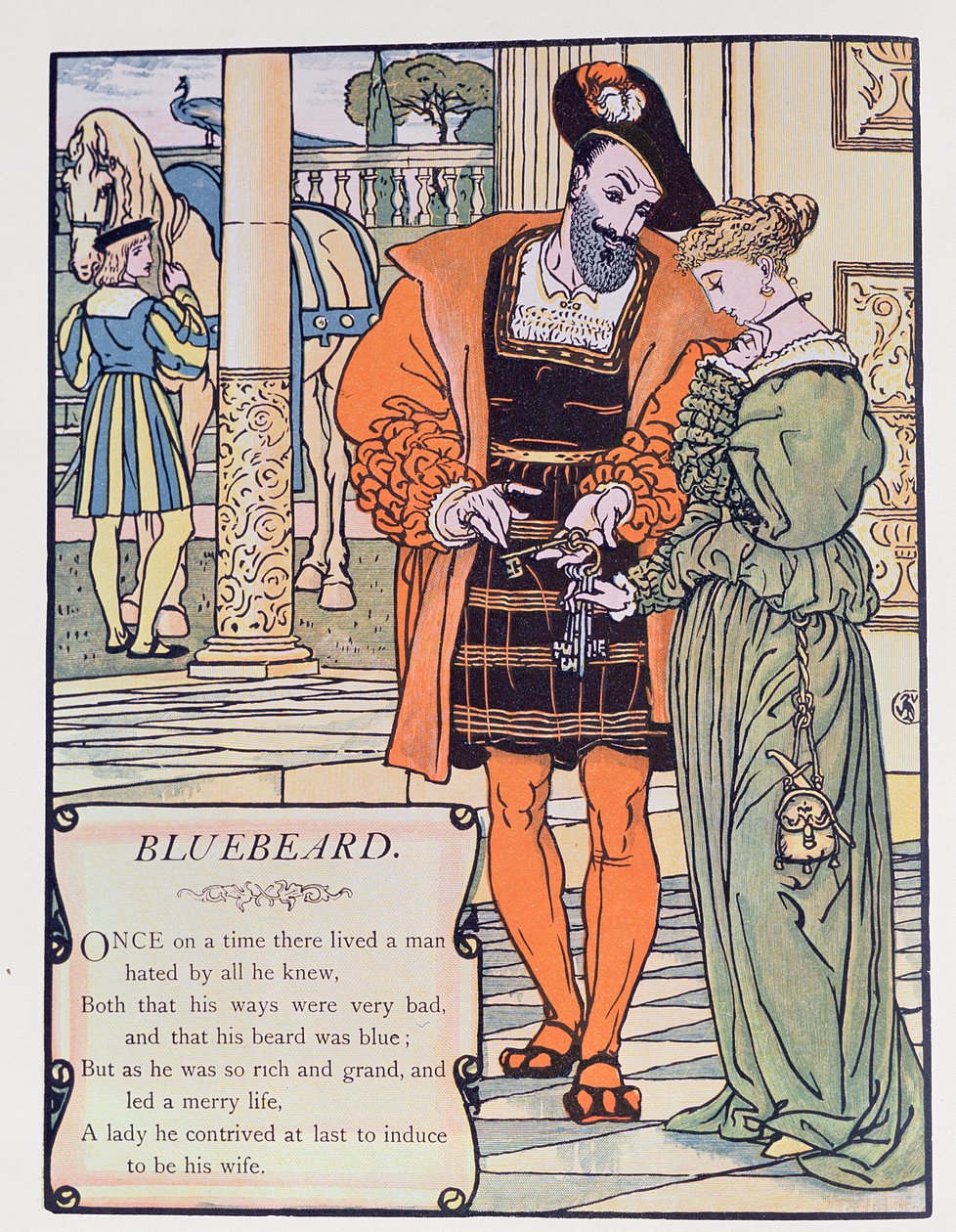 Blauwbaard en zijn vrouw, illustratie voor 