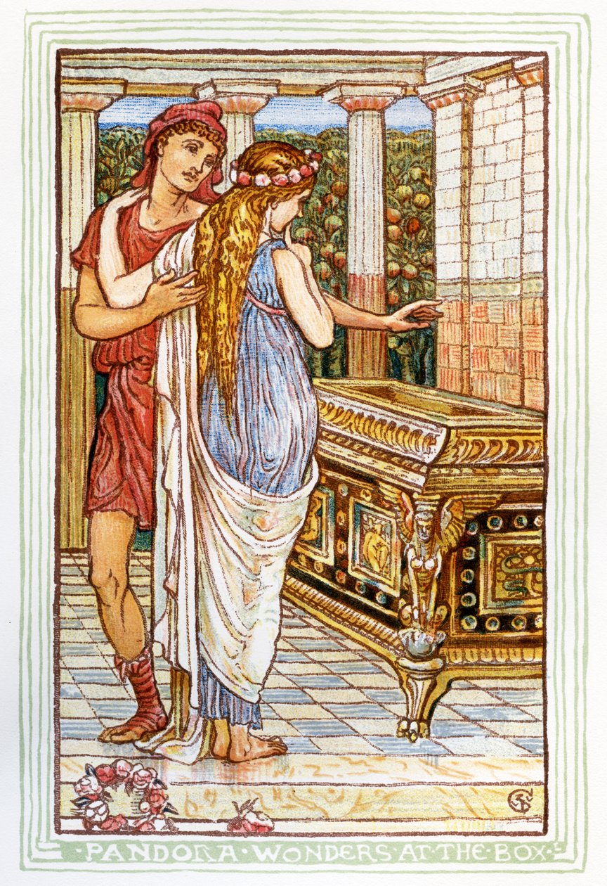 De doos van Pandora door Walter Crane