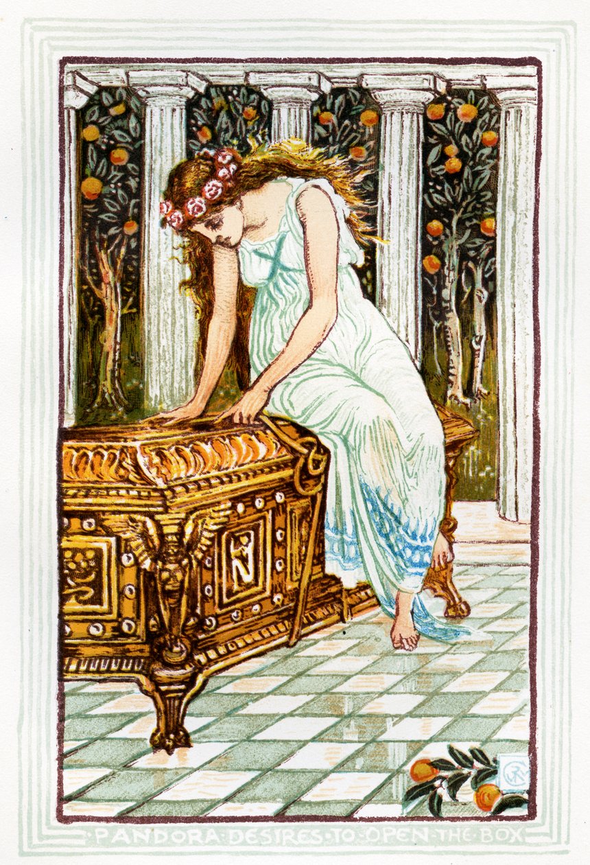 De doos van Pandora door Walter Crane