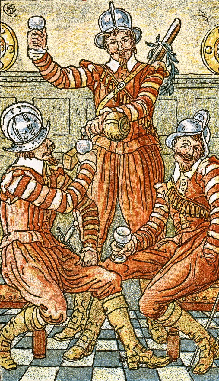 'We Be Soldiers Three', liedillustratie uit 'Pan-Pipes', Een Boek van ...