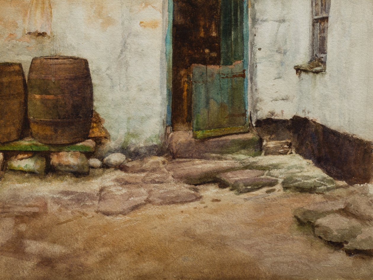 De Binnenplaats door Walter Langley