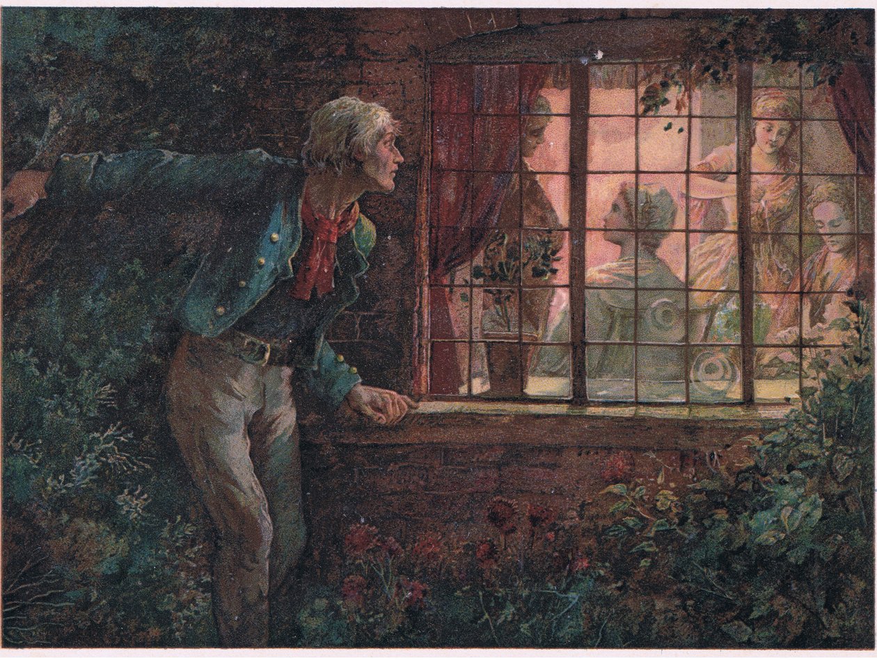 De terugkeer van Enoch Arden, illustratie uit Tennyson Pictures uitgegeven door E P Dutton & Co, ca. 1900 door Walter Paget