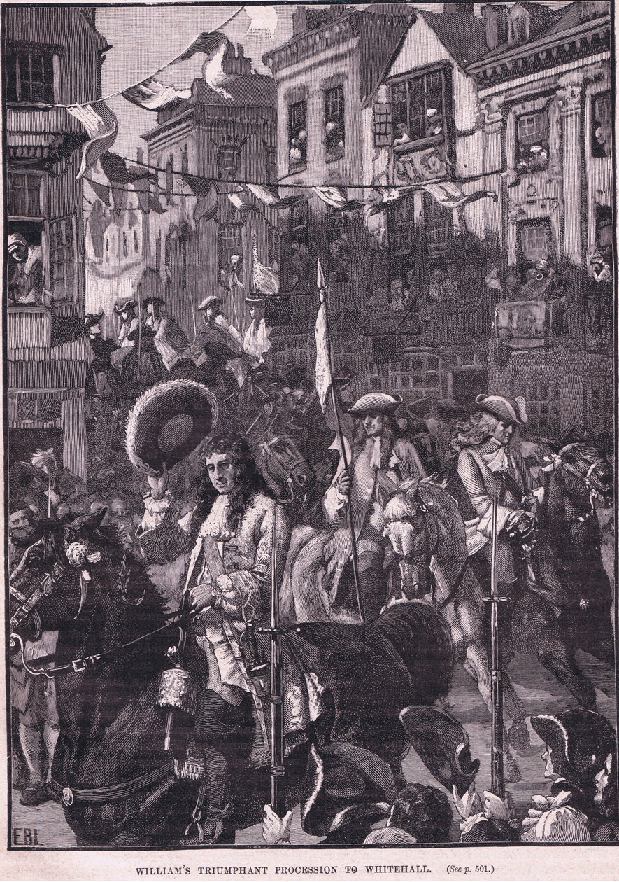 Williams triomfantelijke optocht naar Whitehall AD 1697 door Walter Stanley Paget