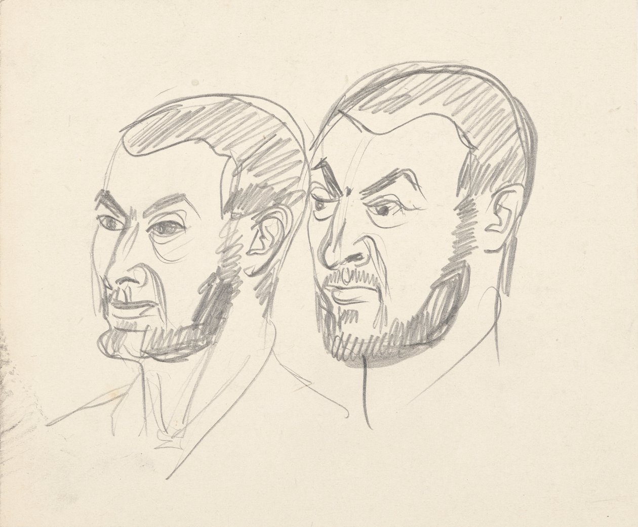 Twee portretstudies door Walter Barwig