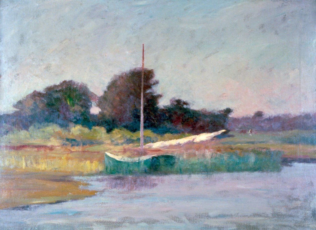 Eenzaam bootje, ca. 1868-1917 door Walter Clark