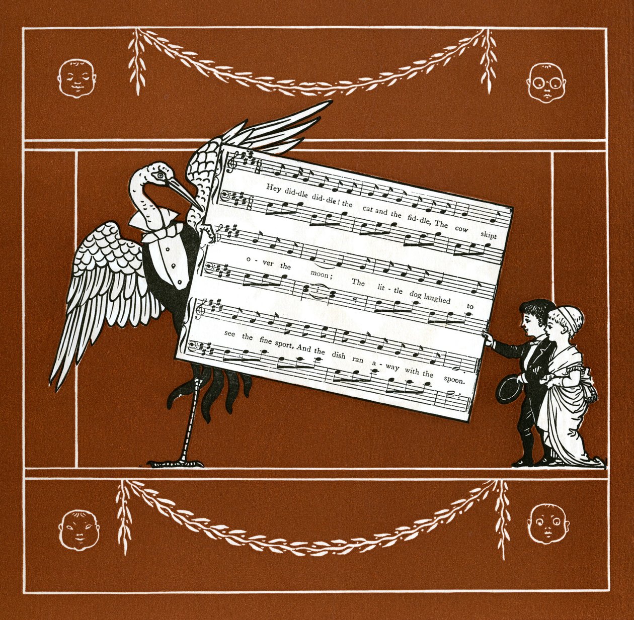 Kat en de viool door Walter Crane