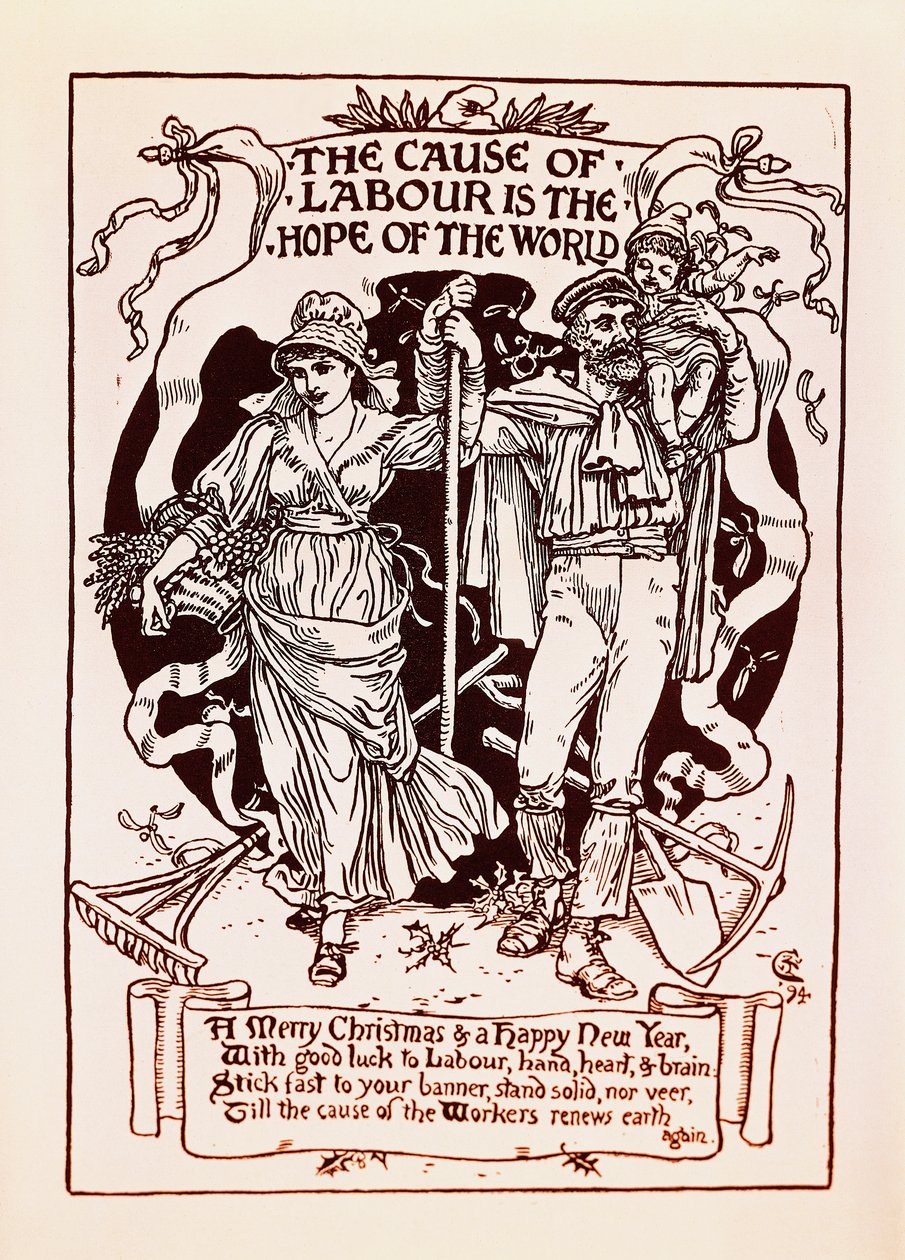 De zaak van arbeid is de hoop van de wereld door Walter Crane