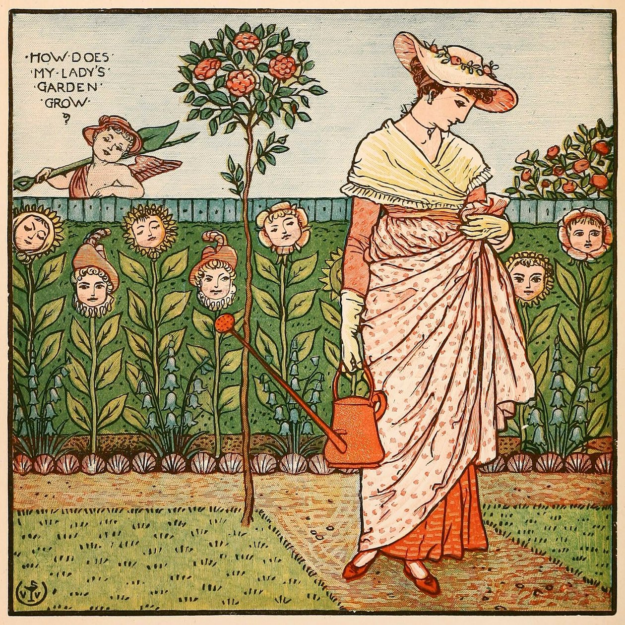 Hoe groeit de tuin van mijn dame, uit Walter Crane