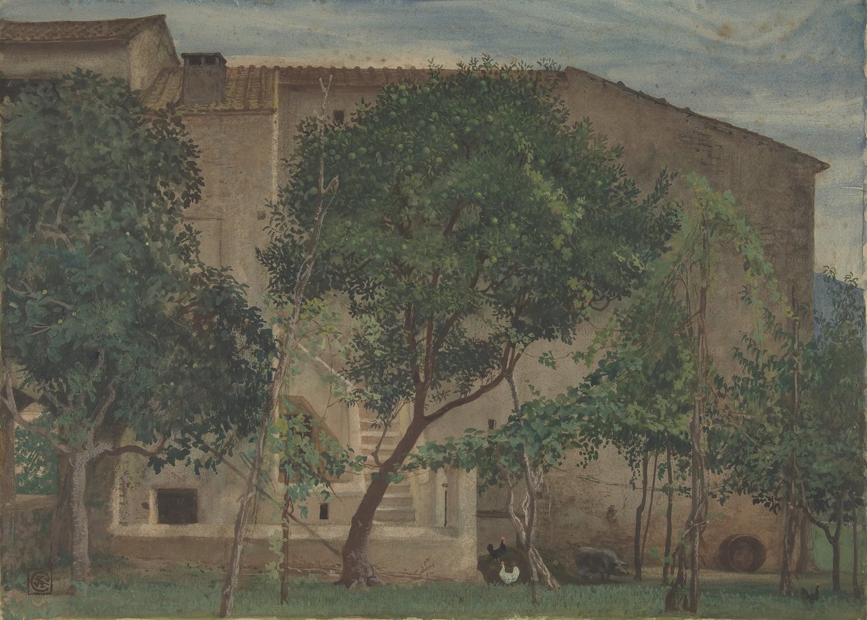 Italiaanse boerderij, 1871-3 door Walter Crane